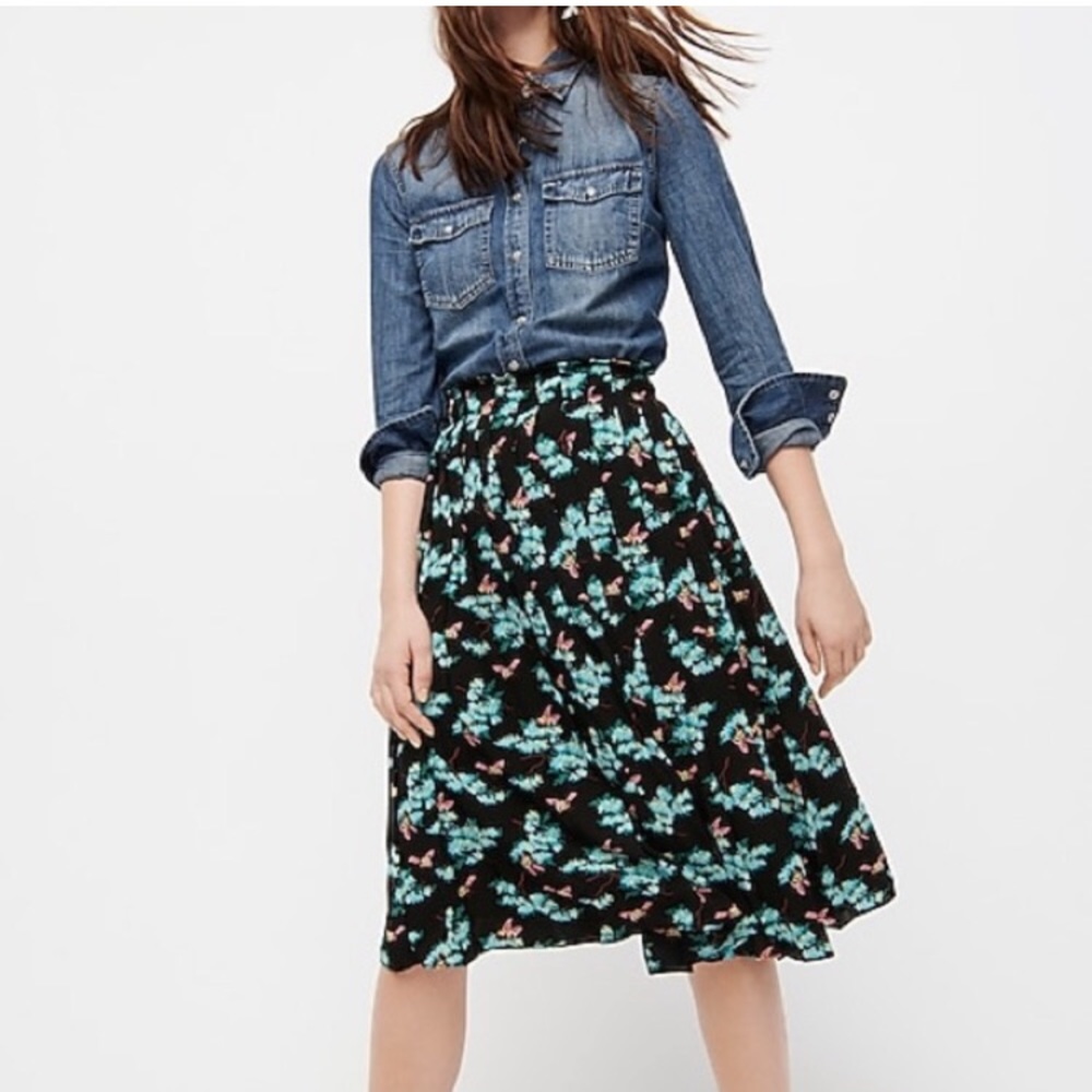 J. Crew | pleated midi skirt